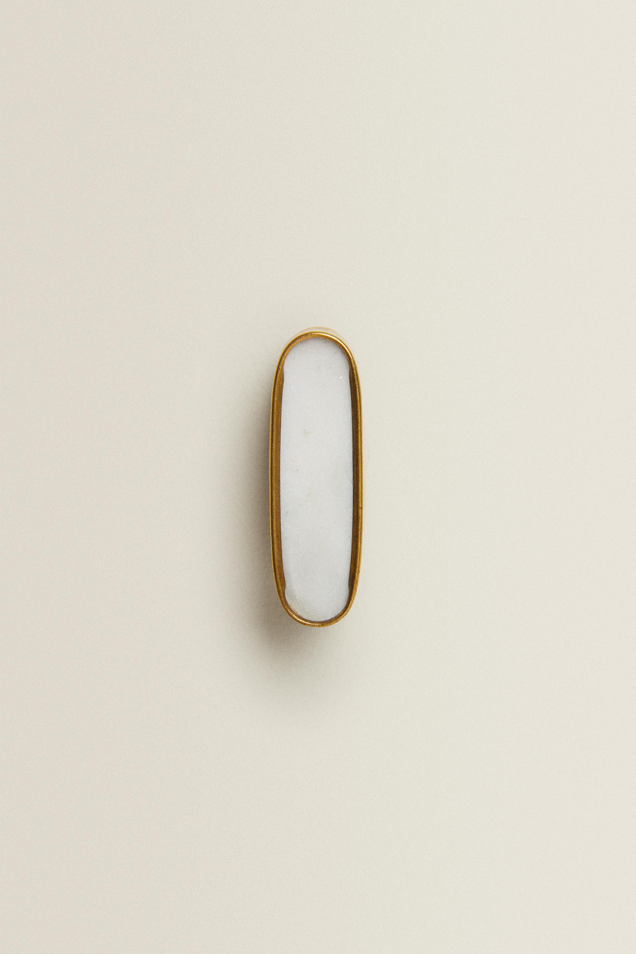 SET OF OVAL MARBLE KNOBS (SET OF 2)